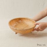  Rổ tre tròn Bao La có chân đáy đan mắt nhỏ (5 cỡ) 