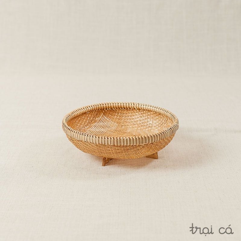  Rổ tre tròn Bao La có chân đáy đan mắt nhỏ (5 cỡ) 