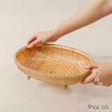  Rổ tre oval Bao La có chân đáy đan mắt nhỏ (5 cỡ) 