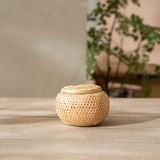 Hũ tre đan tròn 2 lớp có nắp - Làng nghề Ninh Sở 