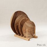  Đĩa tròn gỗ keo (4 cỡ) 