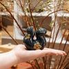 Rắn gốm họa tiết hoa đào - Gốm Hiên Vân
