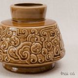  Bình người mây hoạ tiết đơn sắc - gốm Hiên Vân 