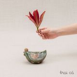  Gà Miếng Cau (11x7x8cm) - gốm Hiên Vân 