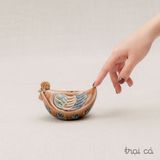  Bộ quà tặng Gà miếng cau - gốm Hiên Vân 