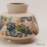  Bình người mây họa tiết đa sắc - gốm Hiên Vân 