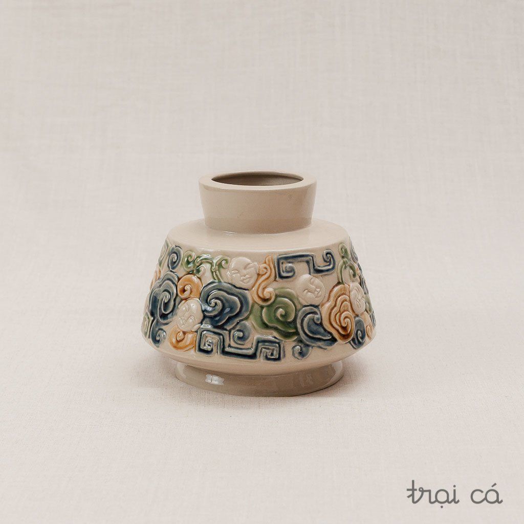  Bộ quà tặng Thân Thương - Bình người mây gốm Hiên Vân 