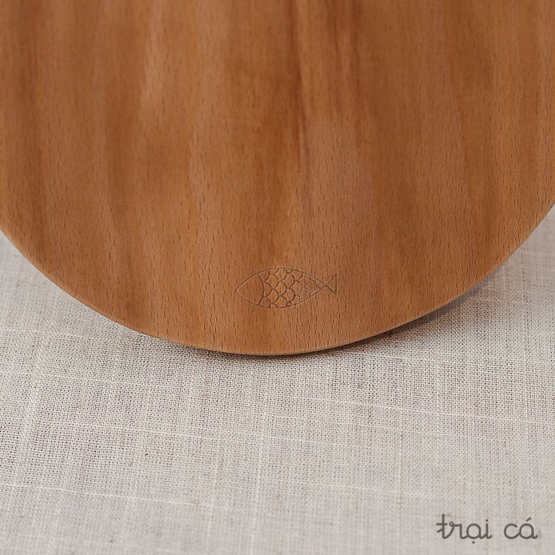  Thớt oval gỗ beech (24x18cm) 