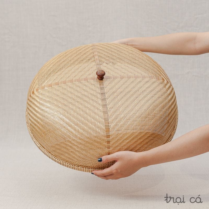  Lồng bàn mây tre Bao La núm gỗ (5 cỡ) 