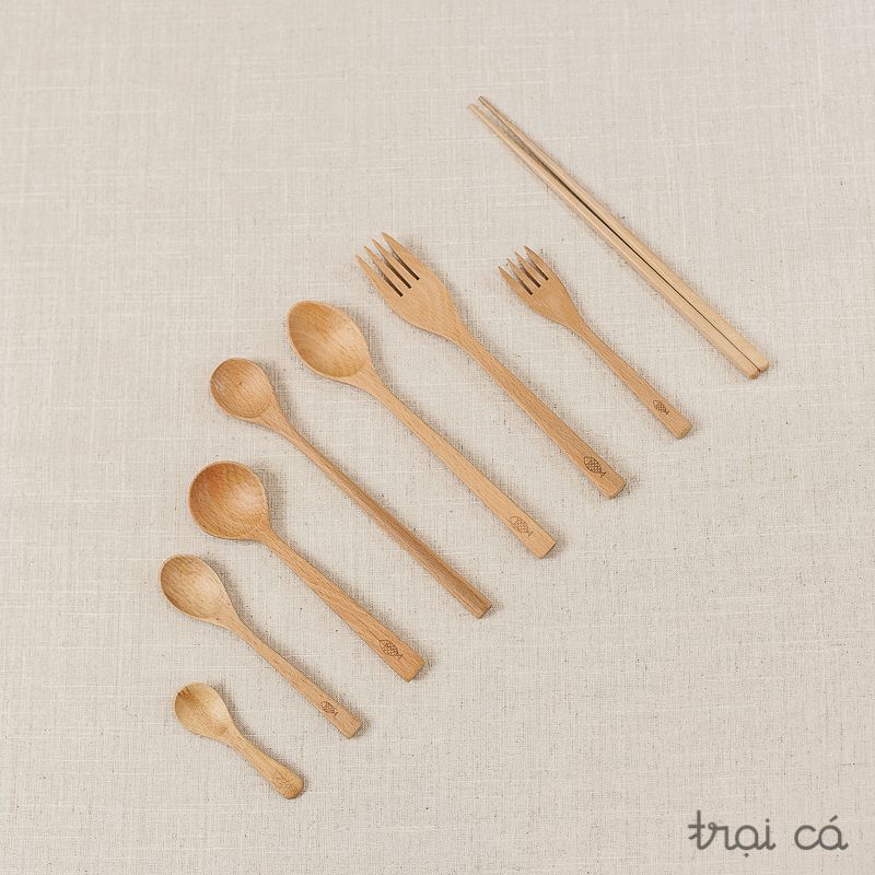  Thìa (20cm) - tròn nhỏ cán dài 