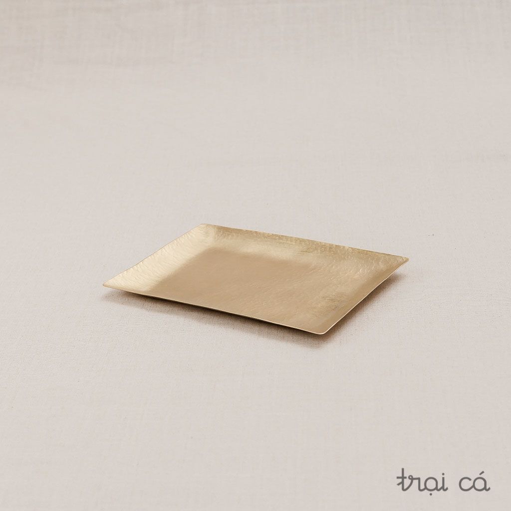  Khay chữ nhật đồng vết búa (23x16cm) 