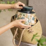  Bộ quà tặng Thân Thương - Bình người mây gốm Hiên Vân 