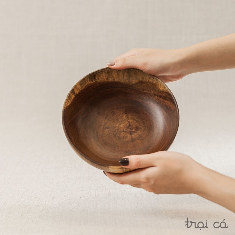  Bát tròn thấp gỗ keo (2 cỡ) 