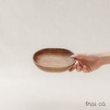  Bát oval thấp gỗ keo (2 cỡ) 