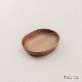  Bát oval thấp gỗ keo (2 cỡ) 