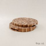  Thớt tròn gỗ Teak- TKT04 (30x3.8cm) 