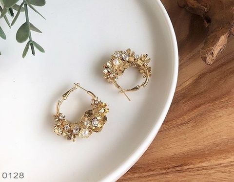  Bông tai - SP000128 pha lê trắng 