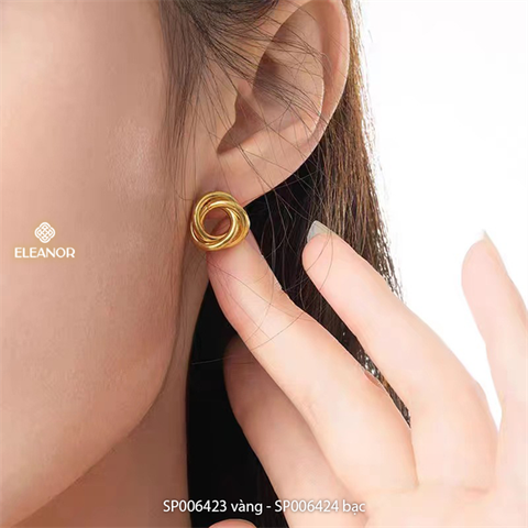  Bông tai - SP006423 màu vàng 