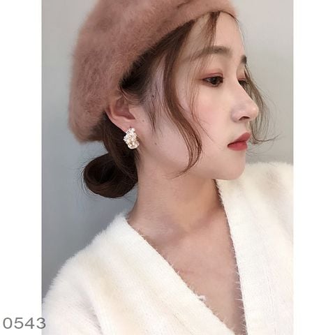  Bông tai - SP000543 trắng 