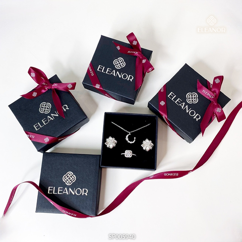  Hộp dây chuyền Eleanor dây nơ đỏ - SP005940 