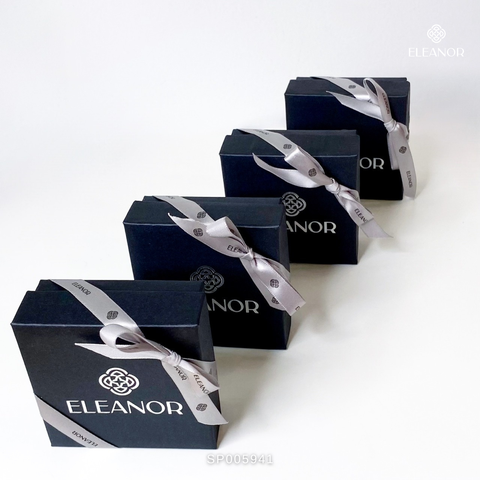  Hộp dây chuyền Eleanor dây nơ xám - SP005941 