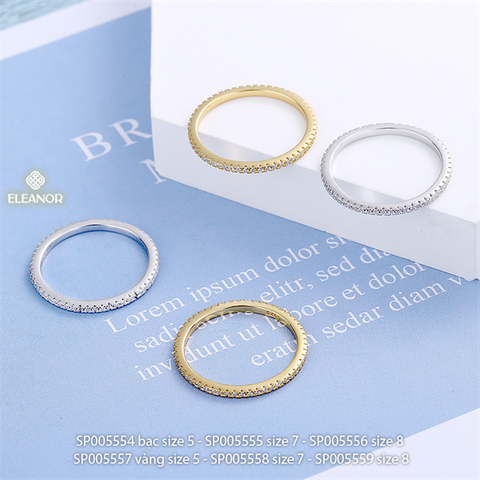  Nhẫn - SP005556 màu bạc size 8 