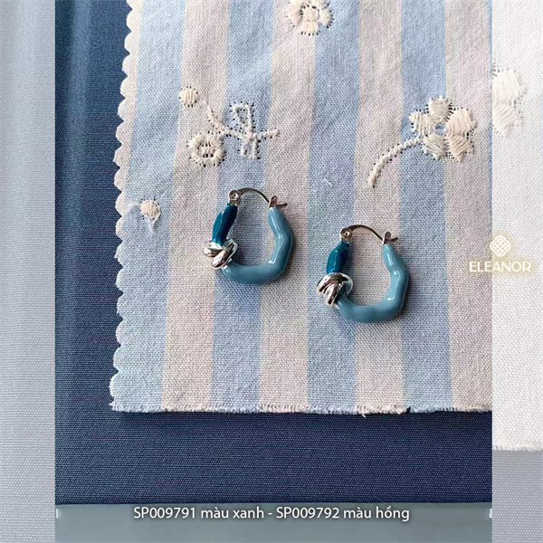  Bông tai - SP009791 chữ U màu xanh 