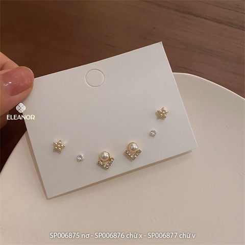  SET bông tai - SP006877 chữ v 