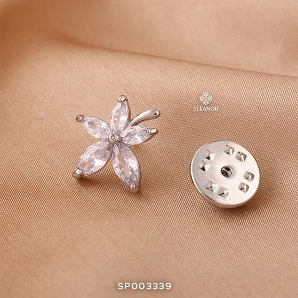  Cài áo - SP003339 hoa 5 cánh bạc 