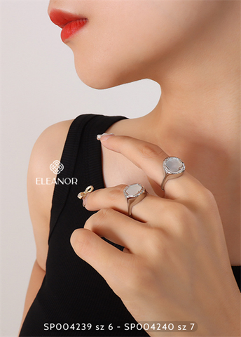  Nhẫn - SP004239 size 6 màu bạc 