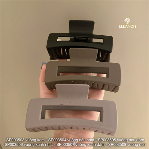  Kẹp tóc - SP003508 vuông đen 
