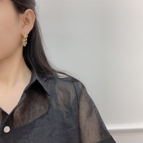  Bông tai - SP000128 pha lê trắng 