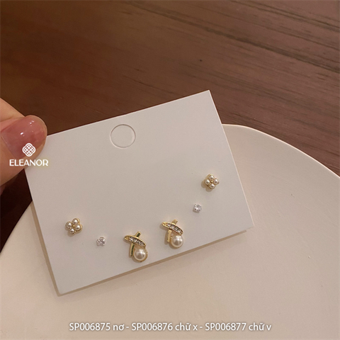  SET bông tai - SP006876 chữ x 