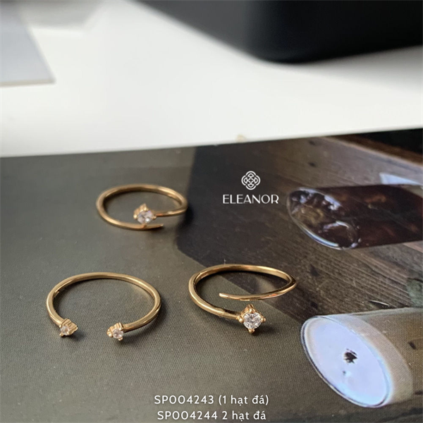  Nhẫn - SP004244 2 hạt đá 