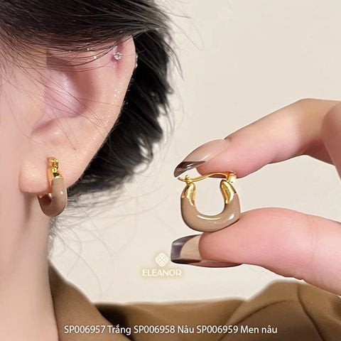  Bông tai - SP006959 màu nâu men 