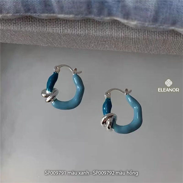  Bông tai - SP009791 chữ U màu xanh 