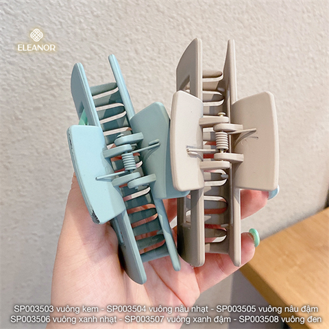  Kẹp tóc - SP003503 vuông kem 