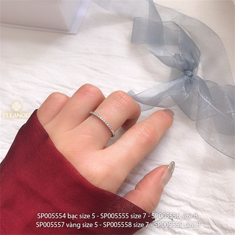  Nhẫn - SP005556 màu bạc size 8 