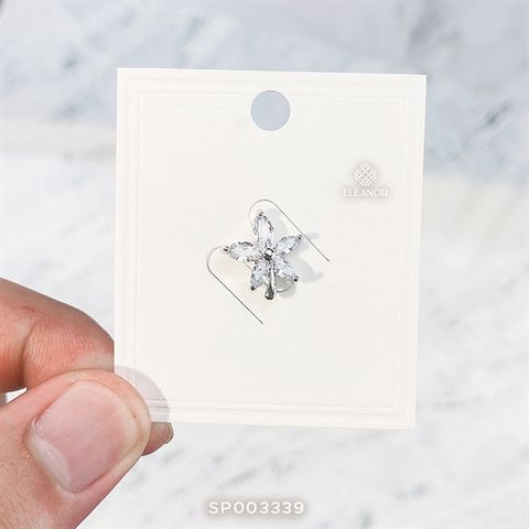  Cài áo - SP003339 hoa 5 cánh bạc 