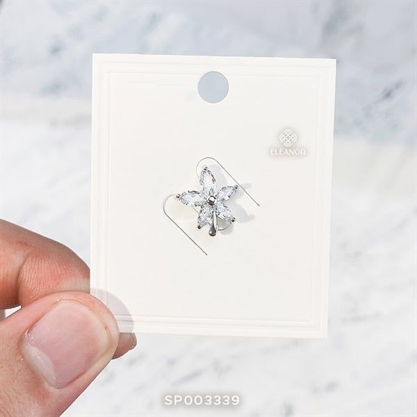  Cài áo - SP003339 hoa 5 cánh bạc 
