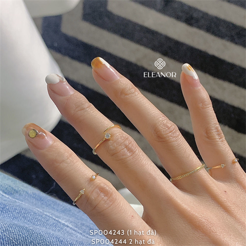  Nhẫn - SP004244 2 hạt đá 