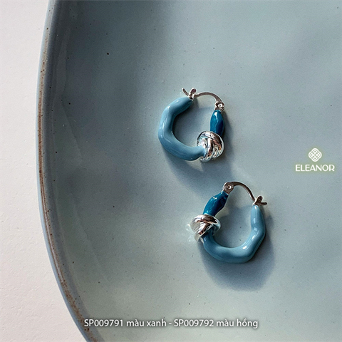  Bông tai - SP009791 chữ U màu xanh 