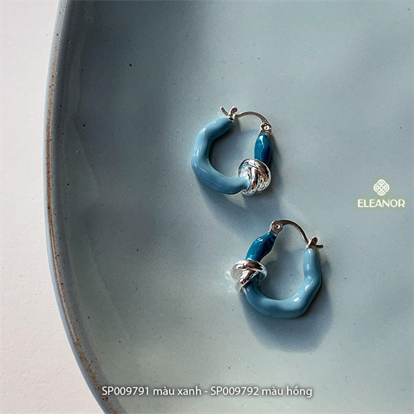  Bông tai - SP009791 chữ U màu xanh 