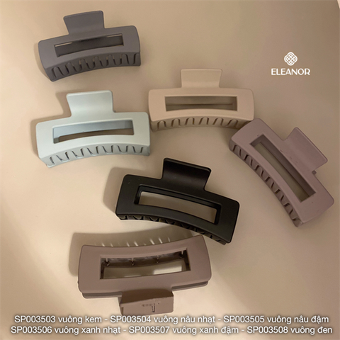  Kẹp tóc - SP003508 vuông đen 