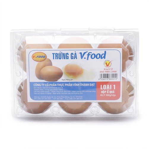  Trứng Gà Loại 1 (hộp 6 Quả) (Vfoods) 