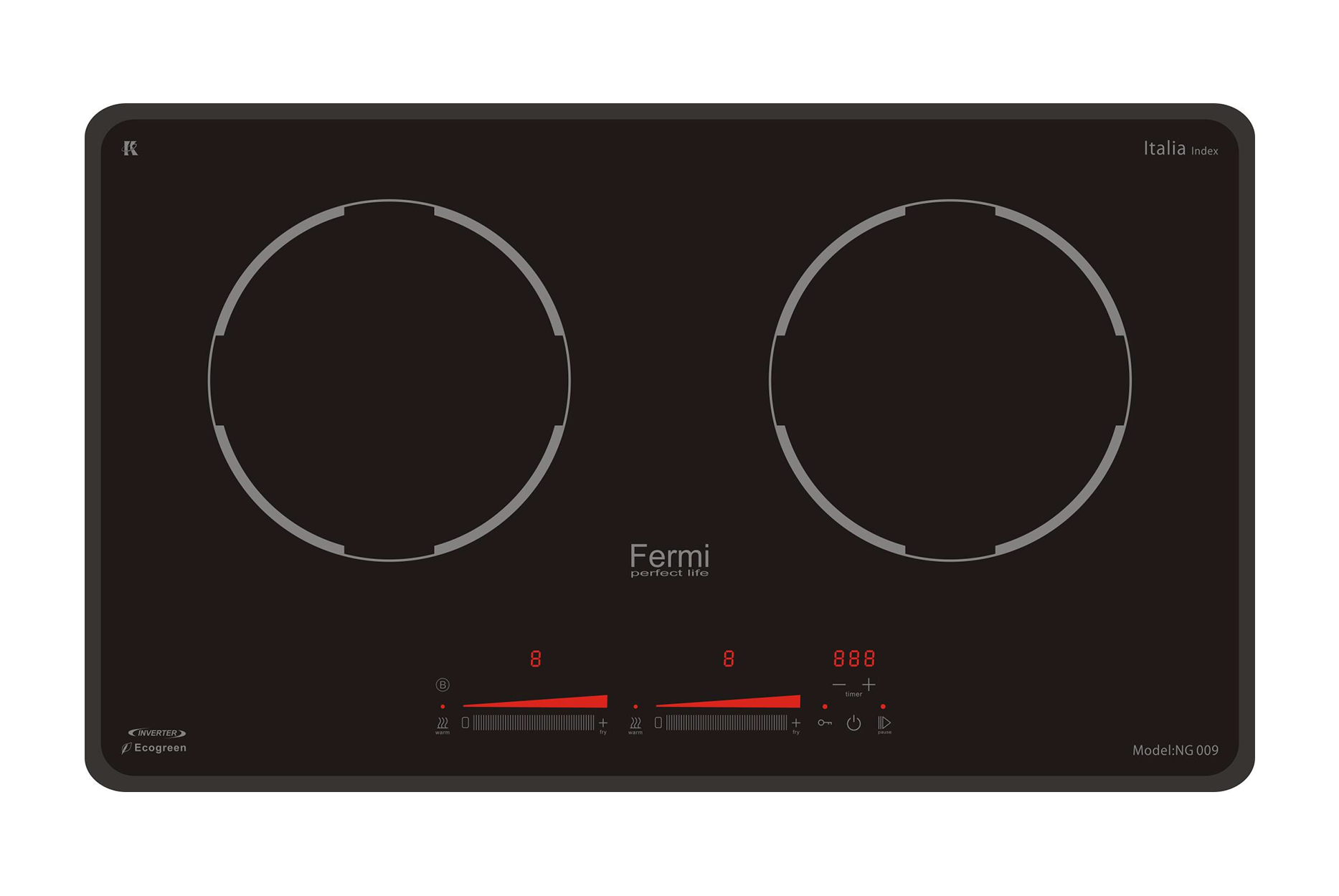 Bếp điện từ đôi Fermi NG 009