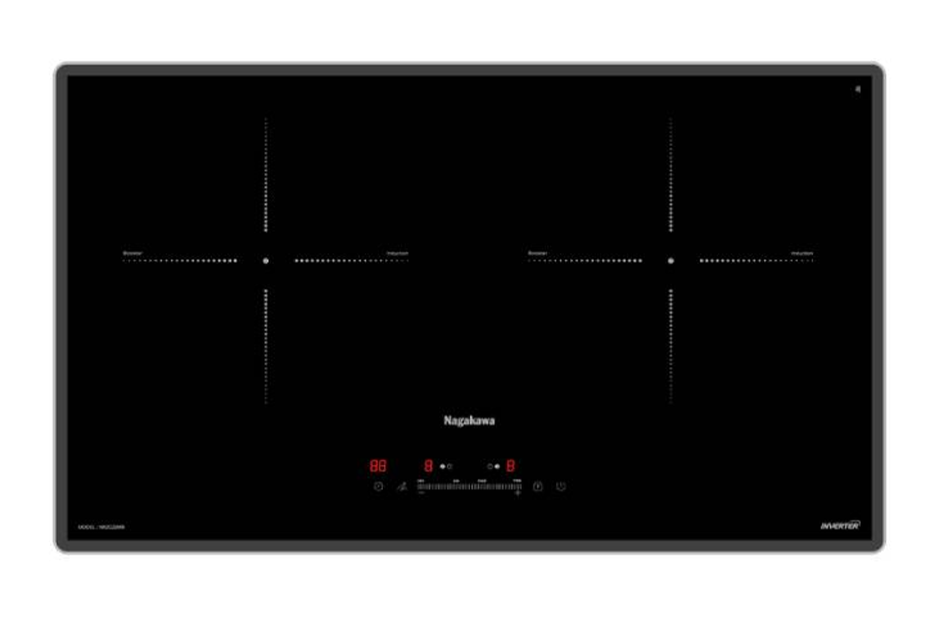 Bếp điện từ đôi Nagakawa NK2C22MB