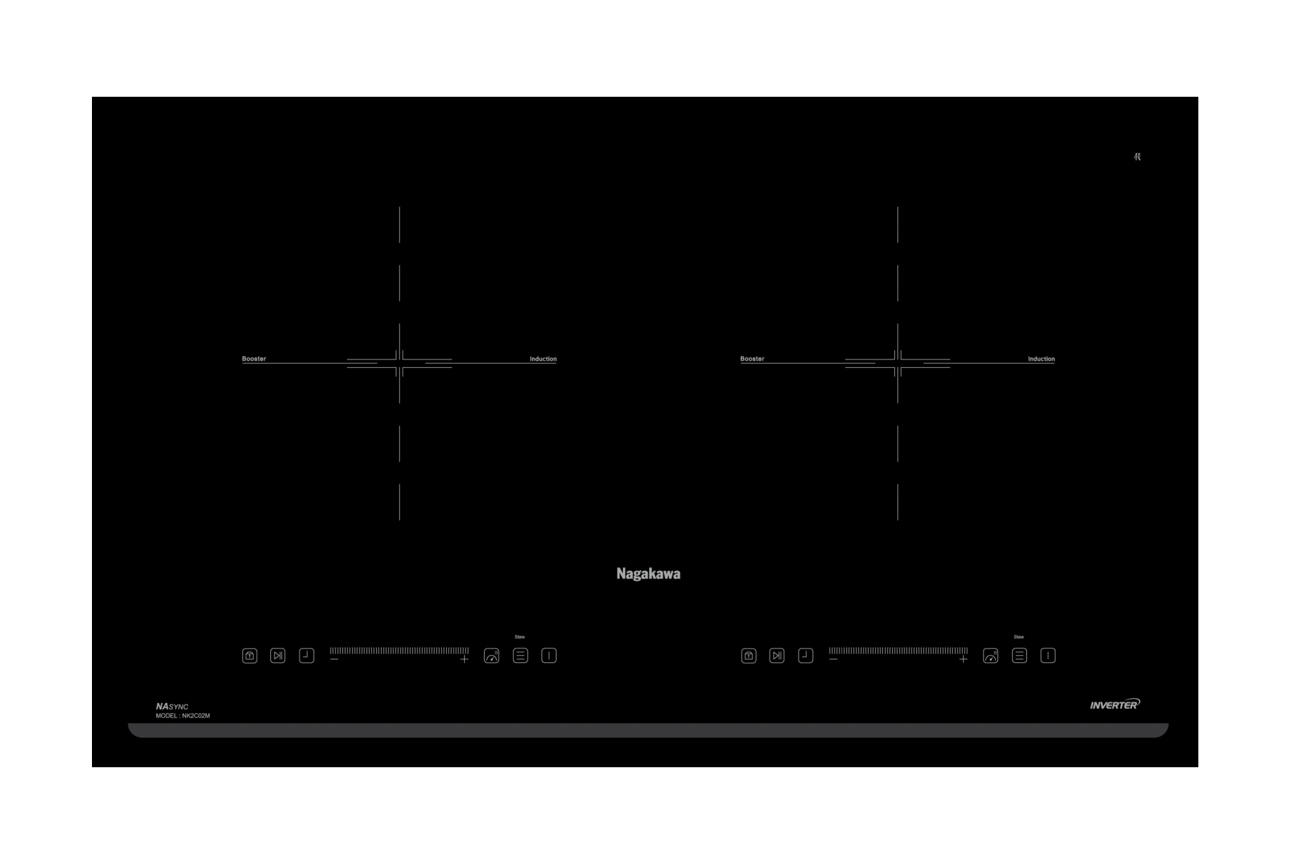 Bếp điện từ đôi Nagakawa NK2C02M