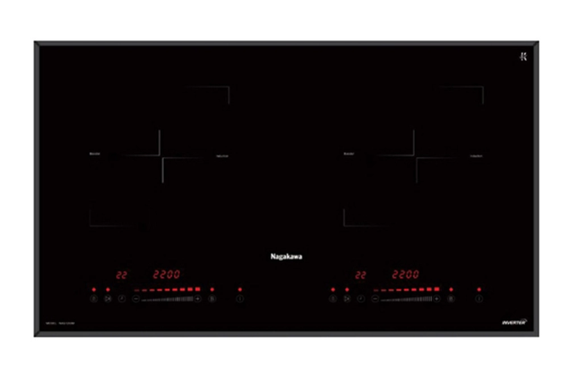 Bếp điện từ đôi Nagakawa NAG1202M