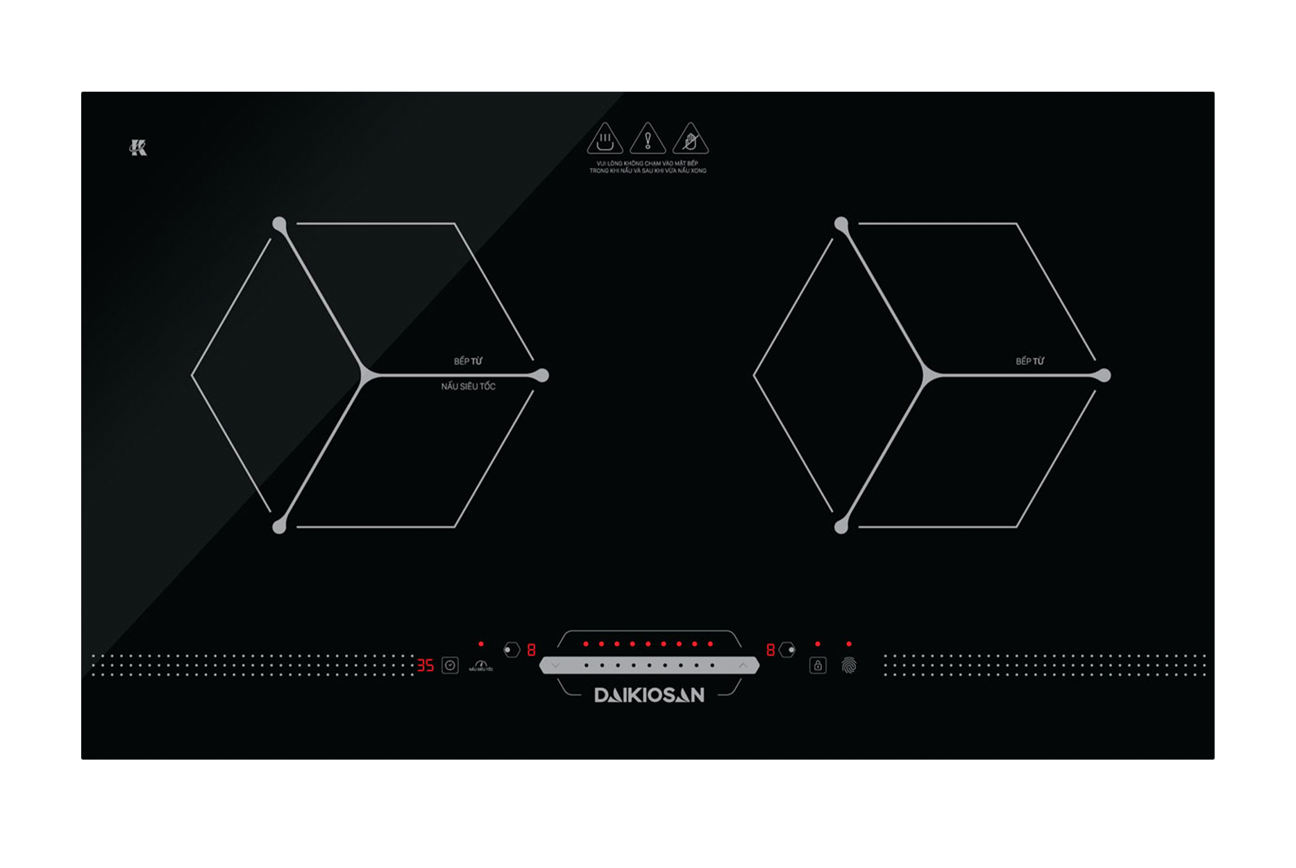 Bếp điện từ đôi Daikiosan  DKT 200002